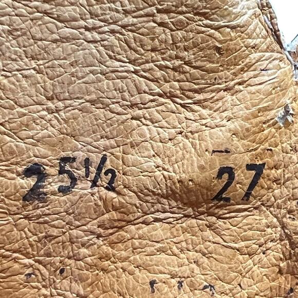 Big Bull Brown Crocadile Embroidered Floral Cowgirl Boots Size 25.5 US 8.5 - Picture 10 of 11